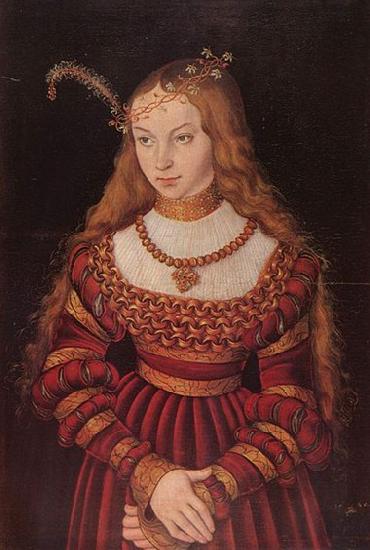 Lucas Cranach the Elder Portrat der Prinzessin Sibylle von Cleve als Braut oil painting picture